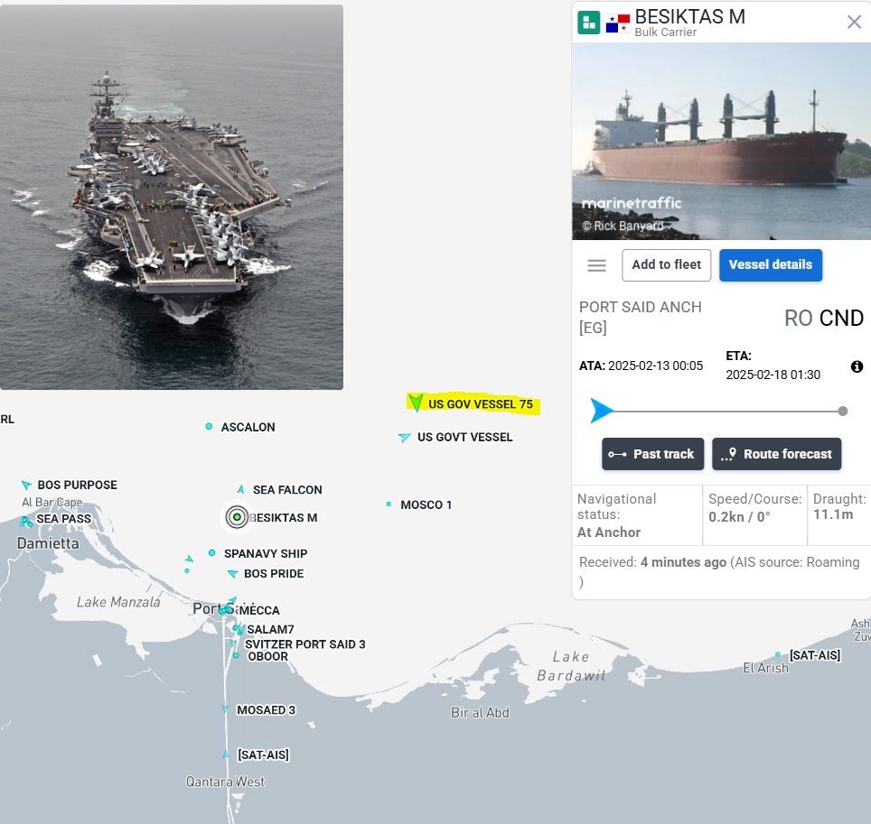 Nimitz-Class Aircraft Carrier USS Harry S. Truman collided with a vessel at the Egyptian port of&nbsp;Said.